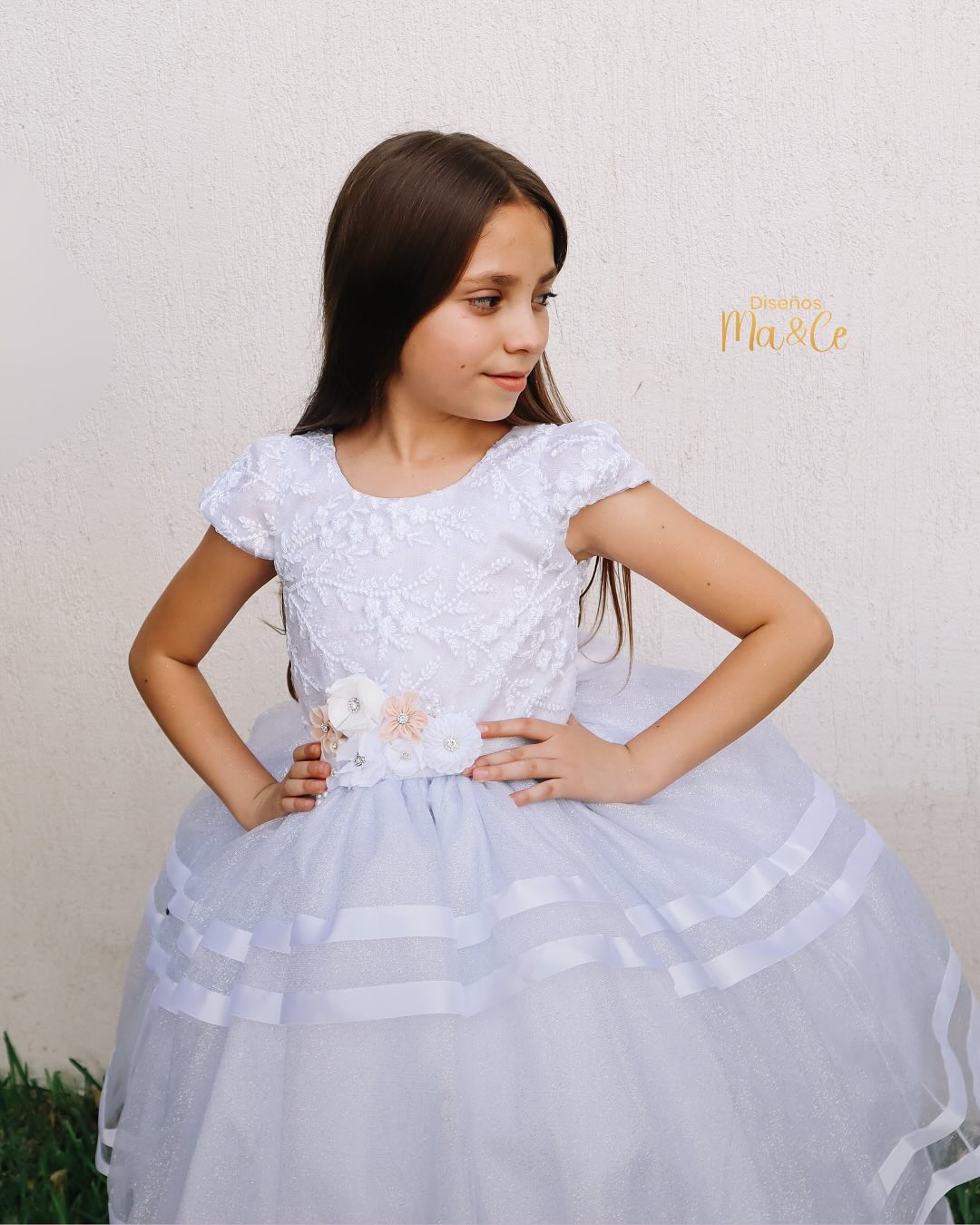 Vestido Primera Comunión Doble Glitter
